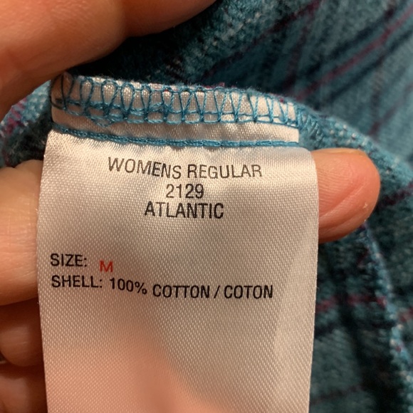 WOOLRICH WOMENS PLAID COTTON FLANNEL SHIRT BLOUSE - Picture 13 of 13